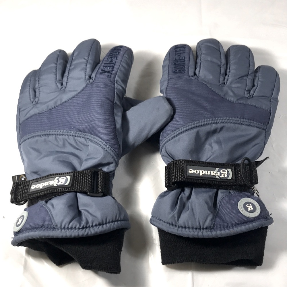Grandpa Kids Blue Gore-Tex Functional Curve Ski Snowboarding PrimaLoft Gloves